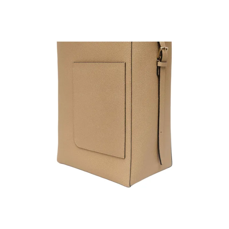 Valextra Calfskin One Shoulder Handbag Medium Size Women's Beige-2