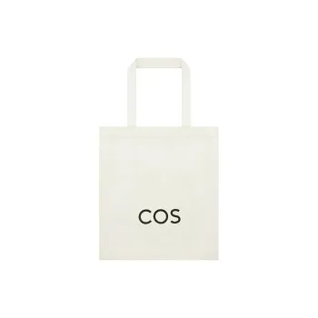 COS Cotton Tote Bag, Shopping Bag, Handbag, Shoulder Bag Regular Men's Beige