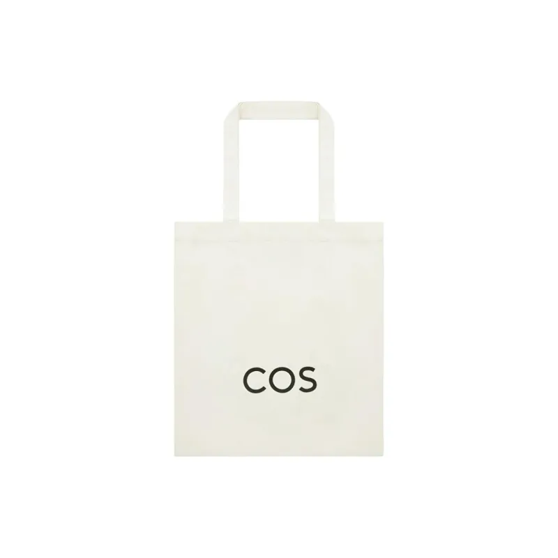 COS Cotton Tote Bag, Shopping Bag, Handbag, Shoulder Bag Regular Men's Beige-0