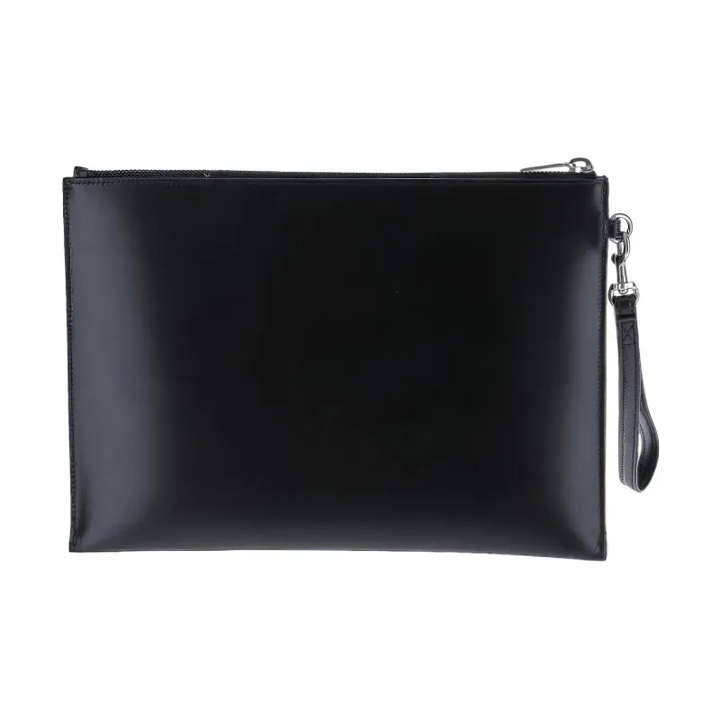 SAINT LAURENT Cow Leather Clutch Men's Black-4