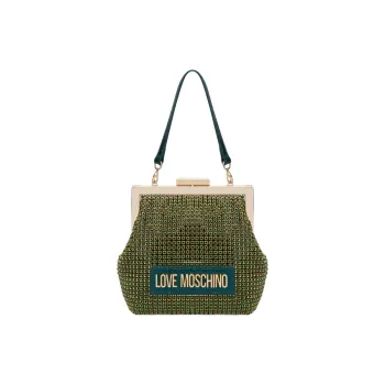 LOVE MOSCHINO Logo Lettering Embellished Clutch Bag