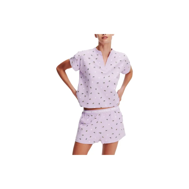 KARL LAGERFELD FW24 Pajama Set Women's Purple-1