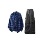 Set (Blue Plaid Top+Black Pants)