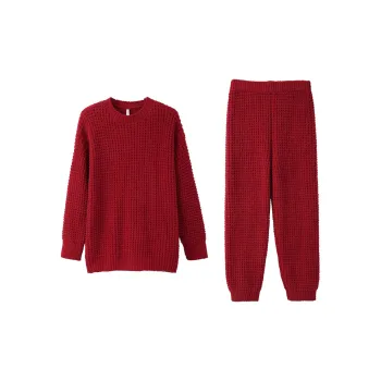 Aannsfam Pajama Set Men's Basic Red