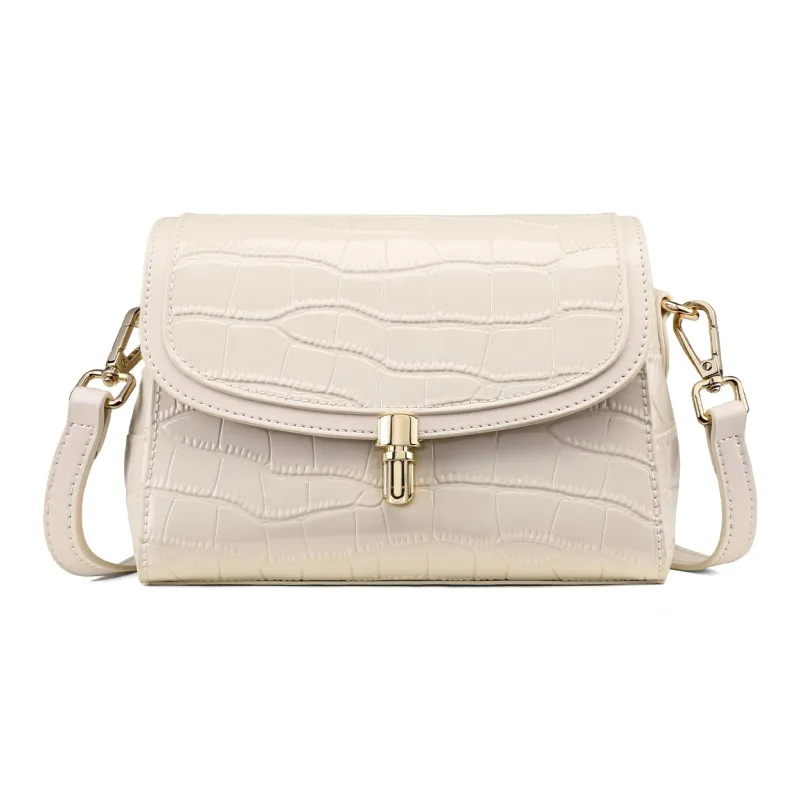 COMELY Cow Split Leather Bonded Synthetic Leather Shoulder Bag Crossbody Bag Regular Women's Black/White-8