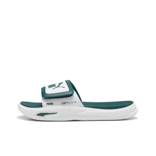 PUMA Softridepro Slide Slippers Unisex White - Dark Rosewood