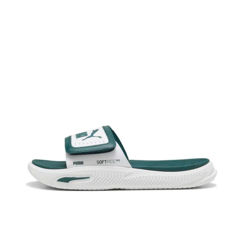 PUMA Softridepro Slip Resistant Odor Resistant Slide Slippers Unisex Dark Green-0