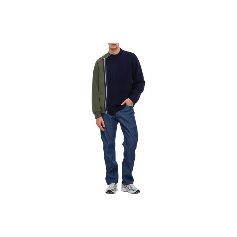 Sacai Zip Detailed Crewneck Jumper-2