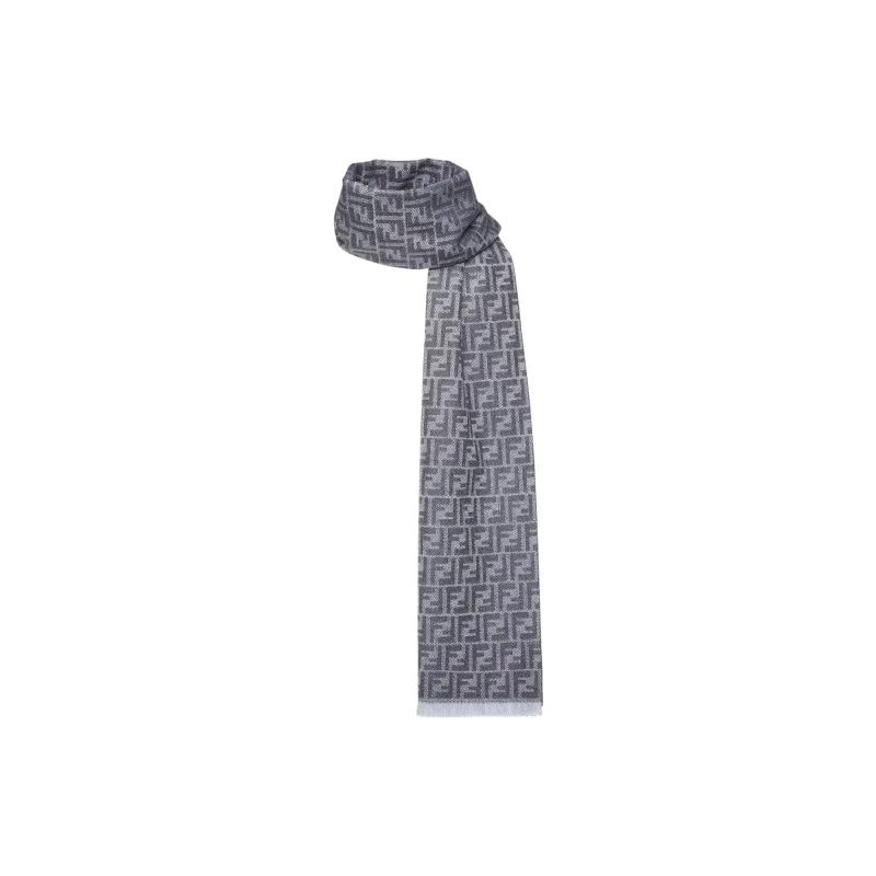 FENDI Ff Jacquard Frayed Edge Scarf-1