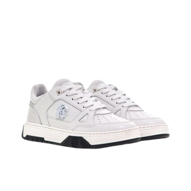 Roberto Cavalli Low Top Skateboard Shoes Men's White-2