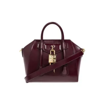 GIVENCHY Antigona Lock Calfskin Shoulder Bag Crossbody Bag Handbag Mini Women's Red