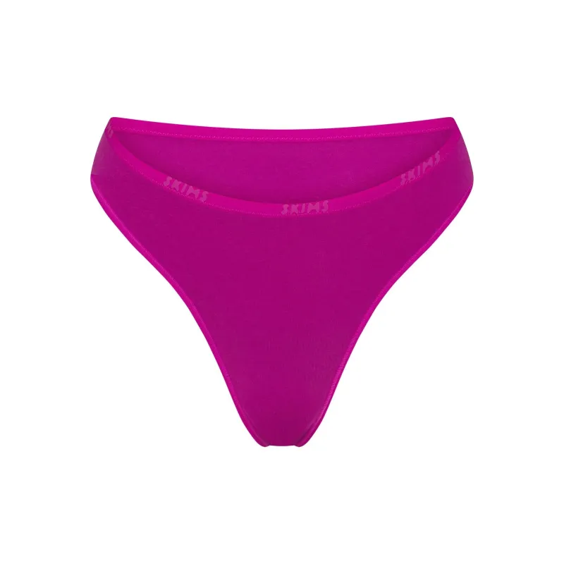 SKIMS COTTON LOGO HIGH LEG BIKINI Underpants Women's 1 Pack LOLLIPOP/Strawberry Color-0