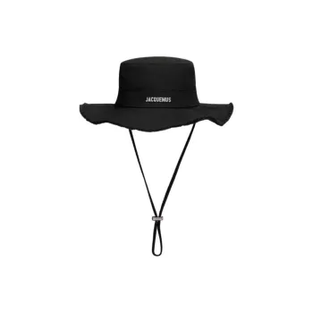 Jacquemus 100% Cotton Bucket Hats Men's Black