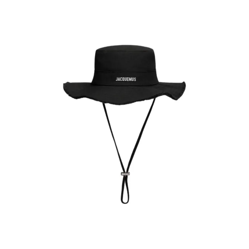 Jacquemus 100% Cotton Bucket Hats Men's Black-0