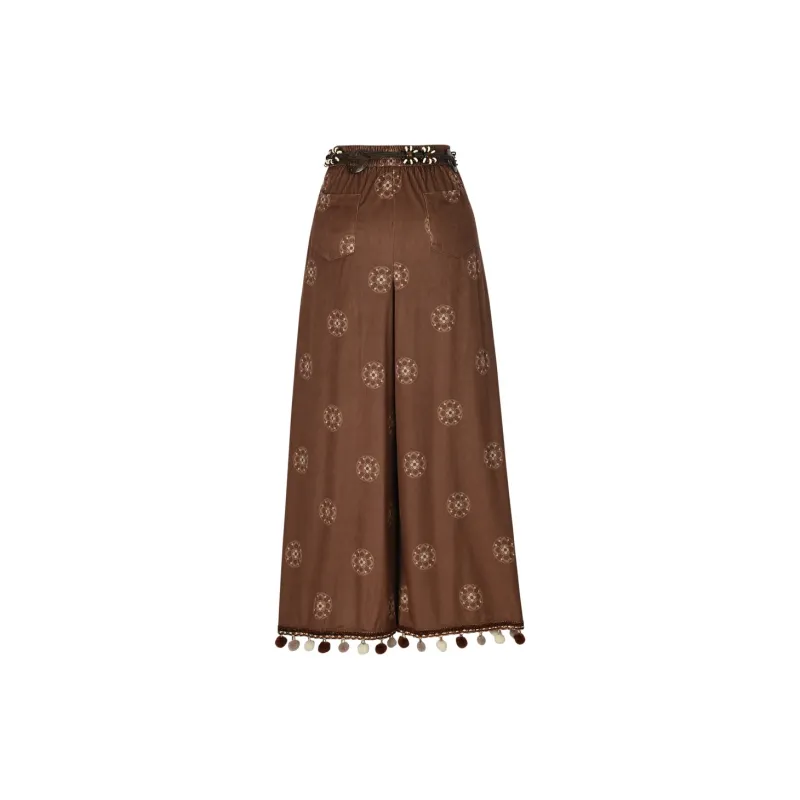 Snbl Casual Pants Women's Dark Brown-1