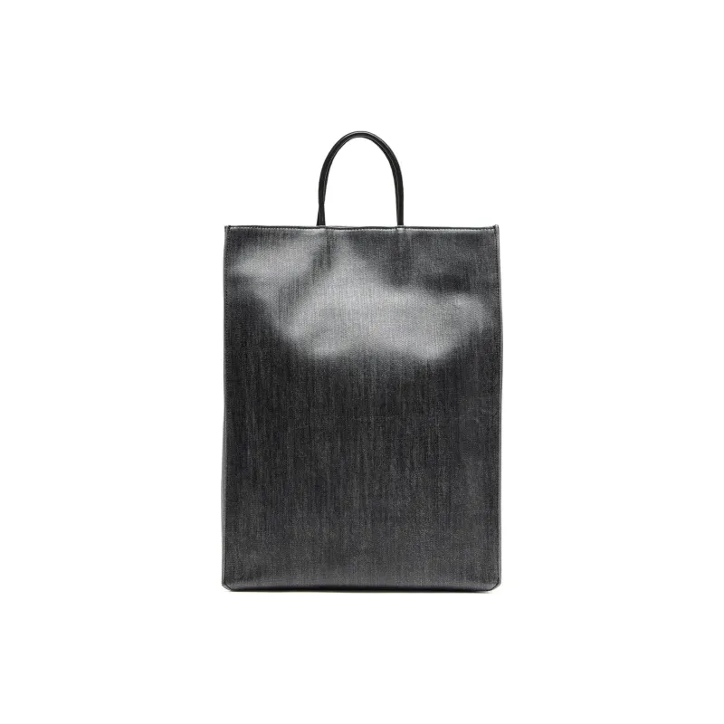 DIESEL Thermoplastic Polyurethane Tote Bag, Shopping Bag, Shoulder Bag, Crossbody Bag, Handbag Tubas Men's Black-3