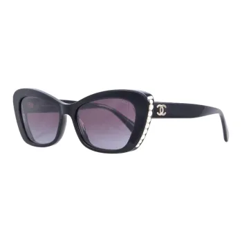 CHANEL Plate Frame Butterfly Sunglasses Women's