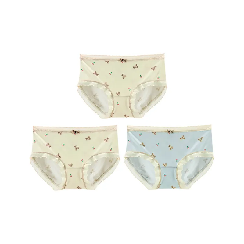 Flowers In Water Underpants Women's 3 Pack-12