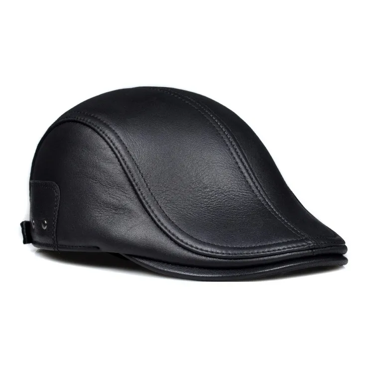 BANDICOOT Sheepskin Leather Baseball Caps Men's-3