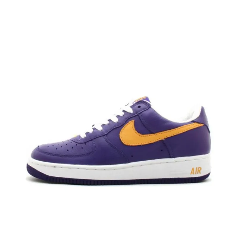 Nike Air Force 1 Anti-Slip Wear-Resistant Low-Top Skateboard Shoes Men's Purple-0