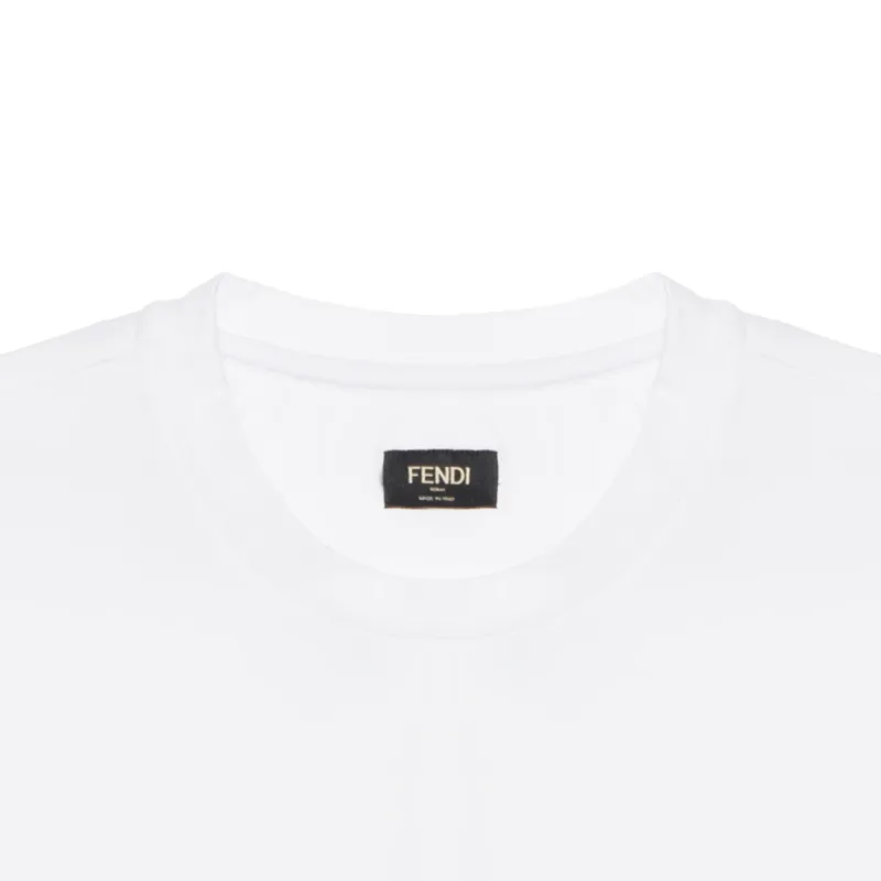 FENDI T-Shirts Men White-2