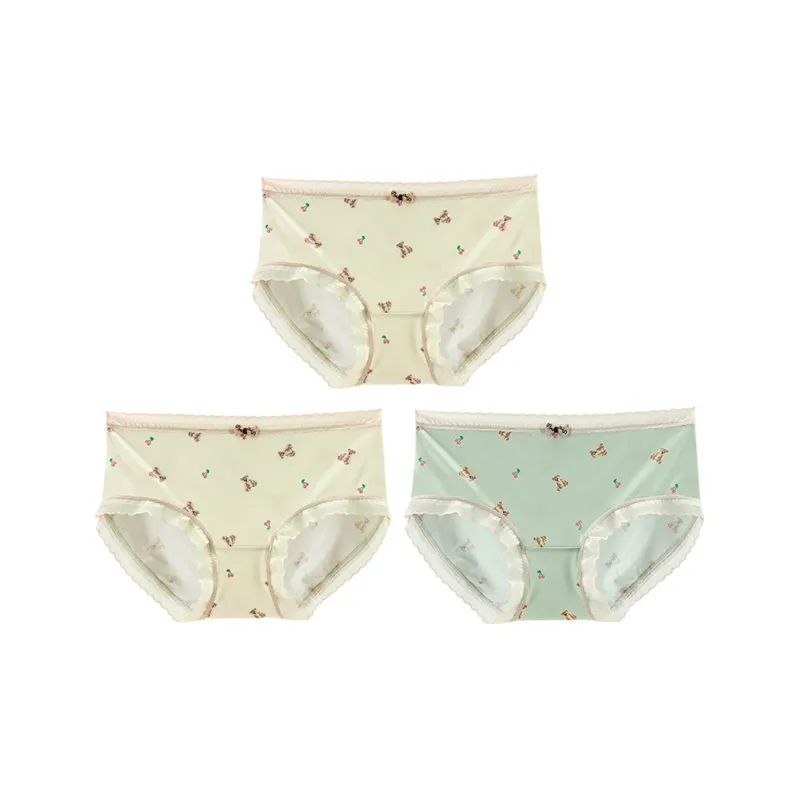 Flowers In Water Underpants Women's 3 Pack-10