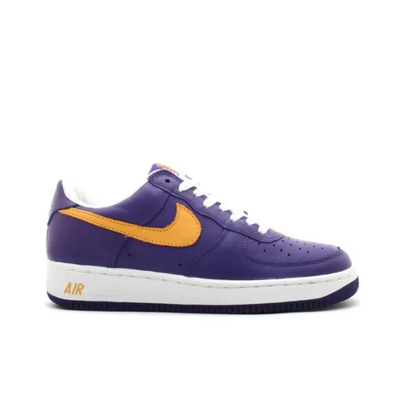 Nike Air Force 1 Anti-Slip Wear-Resistant Low-Top Skateboard Shoes Men's Purple-1
