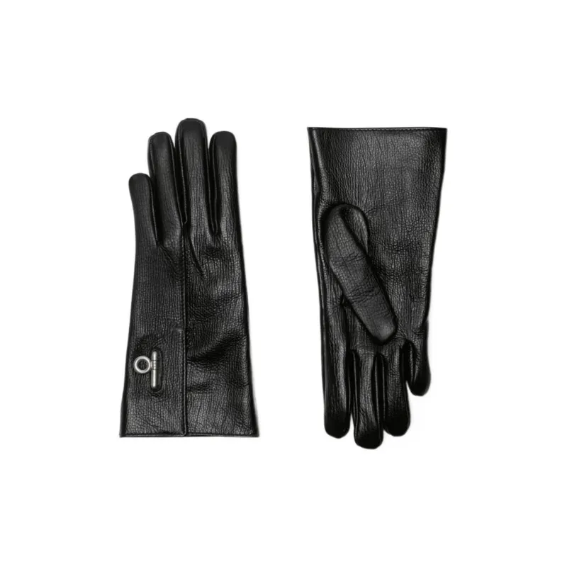 Burberry Mulberry Silk Gloves Women's Black-1
