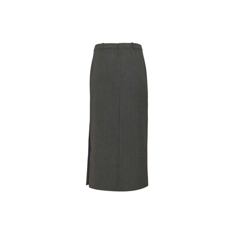 ARITZIA Babaton Talent Skirt Casual Long Skirts Women's Blake H Chcl H Dk Gr/Stone Dark Gray-1