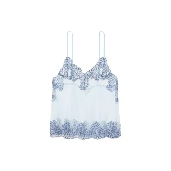 Victoria's Secret SEXY KI Pajama Tops Women's Cream Blue
