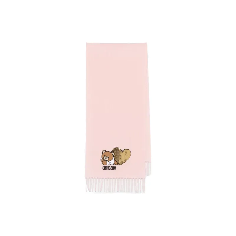 MOSCHINO Teddy Bear-embroidered Scarf-1