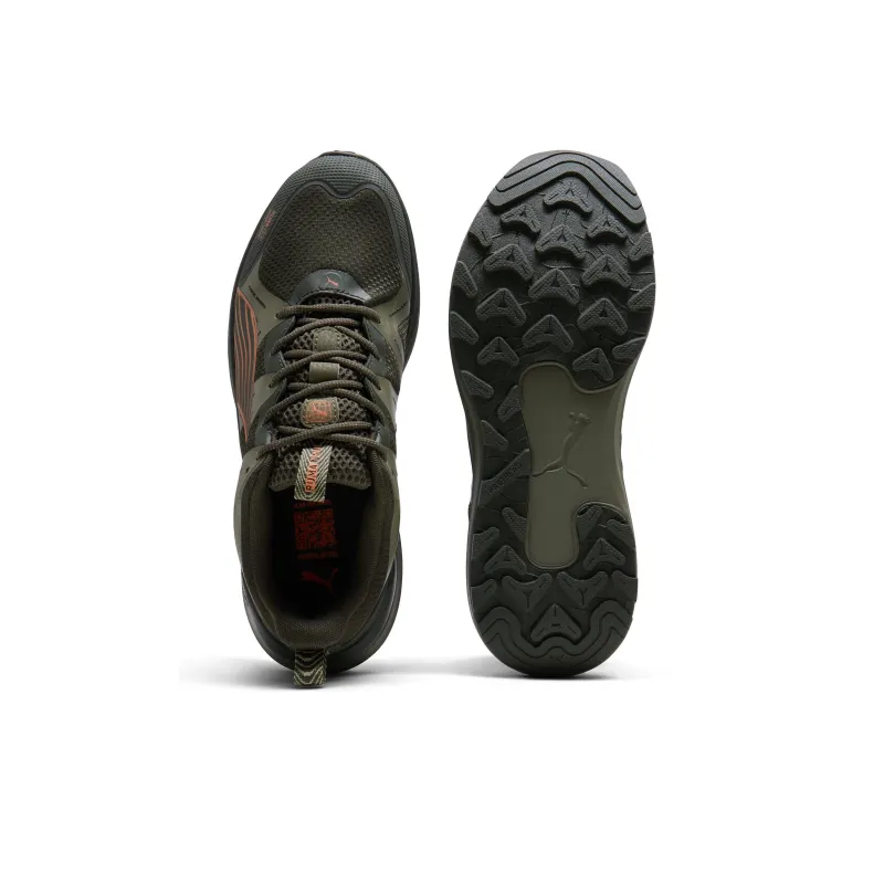 PUMA Reflect Lite Trail Anti Slip Wear Resistant Low Top Running Shoes Unisex Dark Green-3