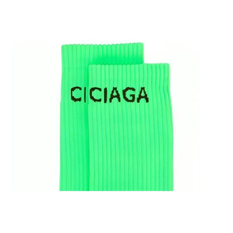 Balenciaga FW22 Mid Calf Socks Regular Fit Men's 1 Pack Green-1