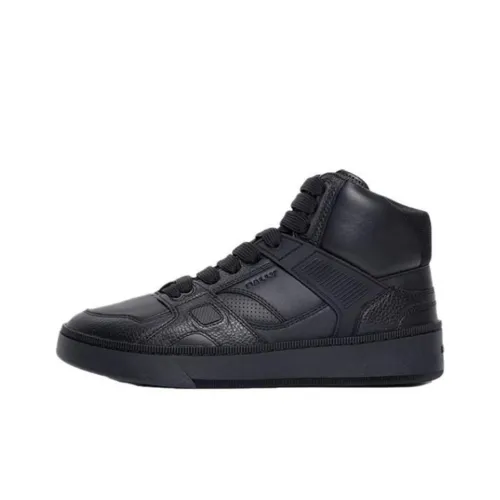 BALLY Skateboard Shoes Men High-Top Black