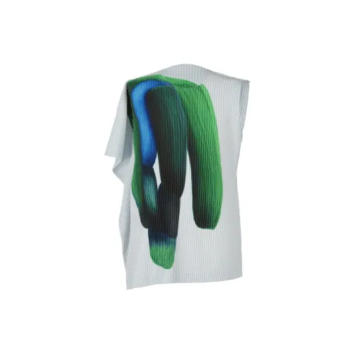 Homme Plissé Issey Miyake T-Shirts Men Blue/Green