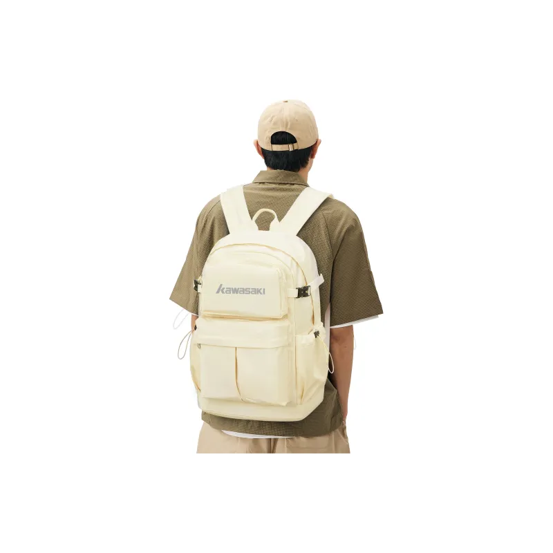 Kawasaki Fabric Backpack Unisex Black/Ecru/Khaki/Dark Blue-13