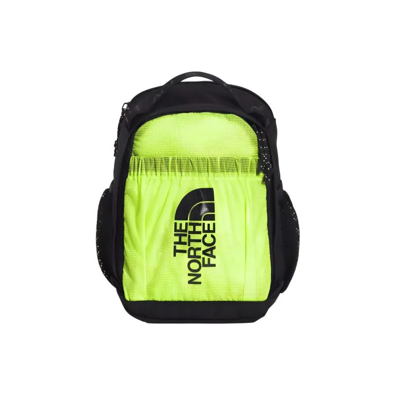 THE NORTH FACE Recycled Polyester Backpack Mini Unisex Black Neon Green-0