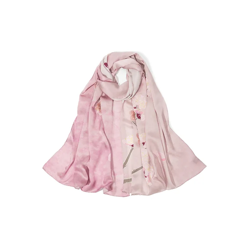 Shanghai Story 100% Mulberry Silk Silk Scarves Women's Crape Myrtle Snow Pride Gift Box Set-1