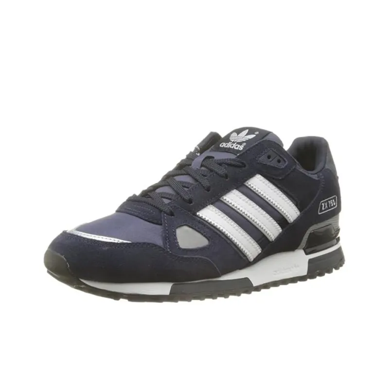 Adidas Originals ZX 750 Anti Slip Wear Resistant Low Top Running Shoes Men's Blue-0