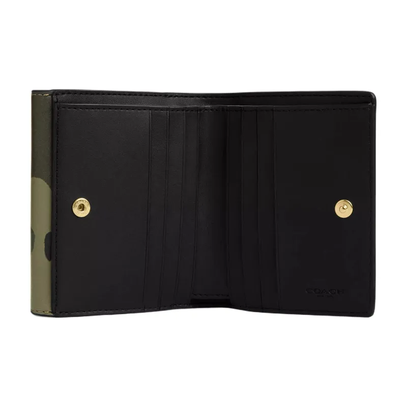 COACH Eliza Calfskin Wallet Trumpets Women's Dark Cypress-1
