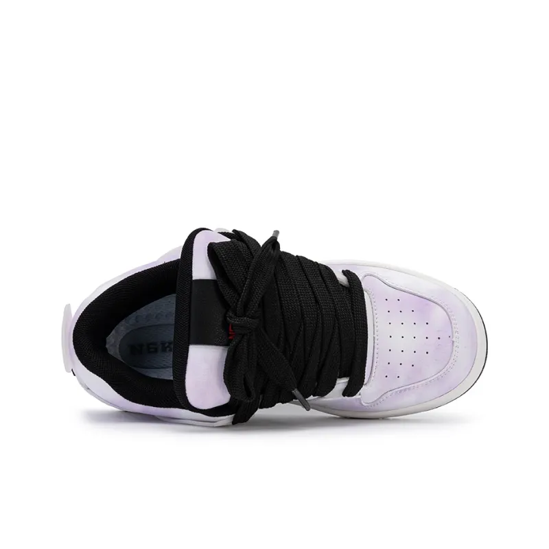 N6K8 Non slip Lightweight Low Top Skateboard Shoes Women's Dazzling Color Gift Box Set-5