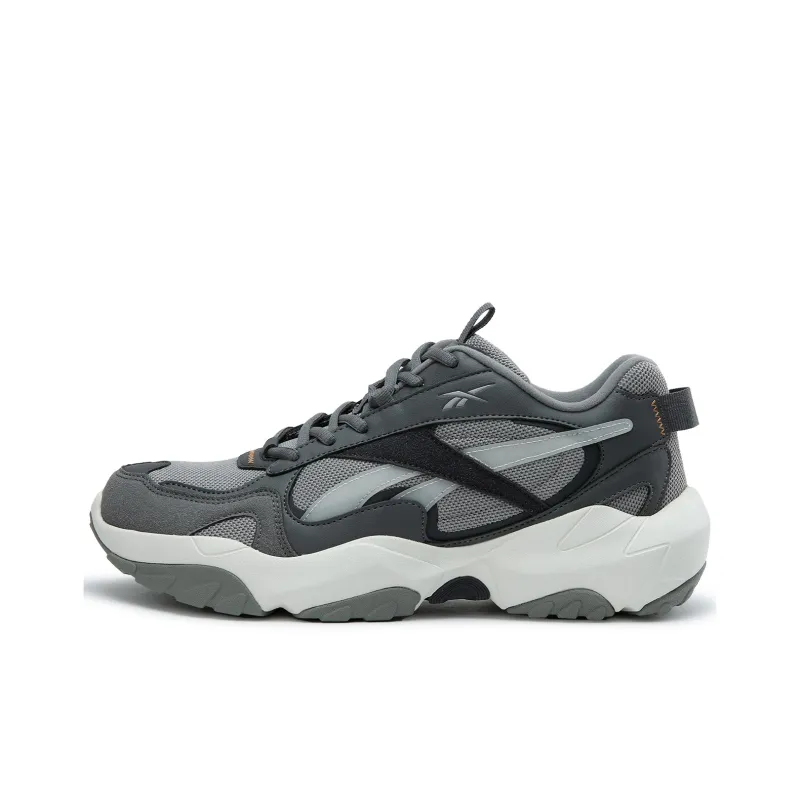Reebok FLUFFI PUFF CN Anti Slip Wear Resistant Breathable Height Increasing Low Top Running Shoes Unisex Gray-0