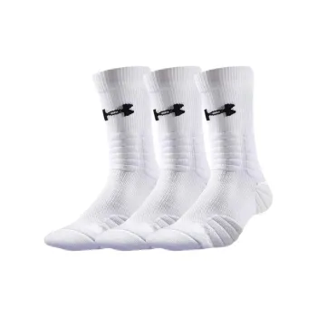 Under Armour Basketball Socks Unisex 3 Pack White