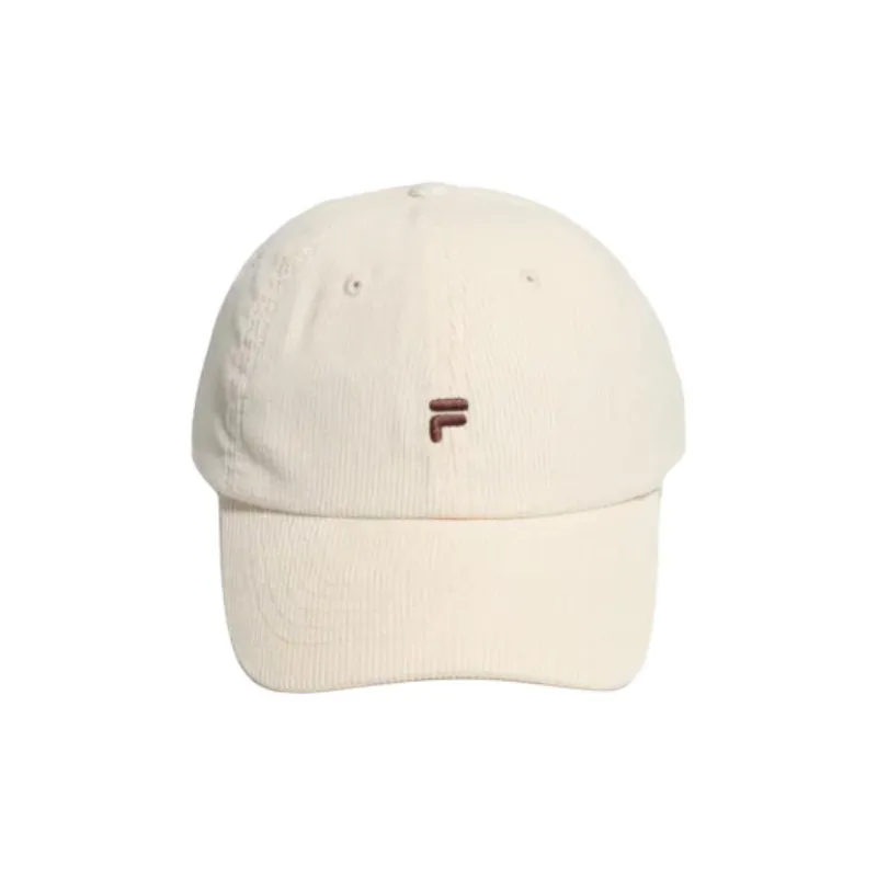 FILA Corduroy Baseball Caps Unisex White-1