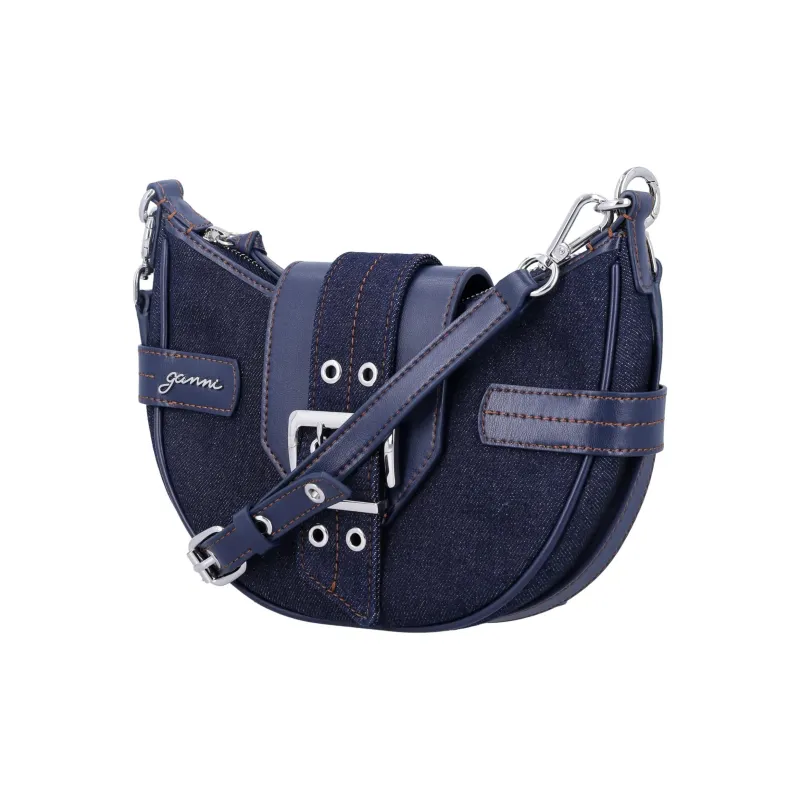 GANNI Small Bucky Denim Crossbody Bag-1
