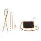 [Sub-Bag Modified Crossbody Clothing Sets]Cow Leather Shoulder Strap 90-120cm+Decorative Chain+Modified Buckle