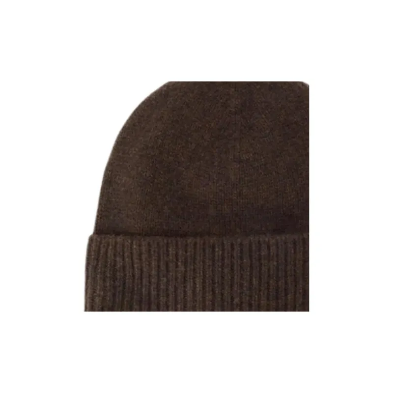 COS Cashmere Beanies Unisex Dark Brown-1