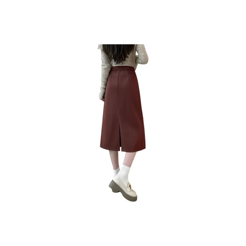 Oudifu Casual Long Skirt Women's-3