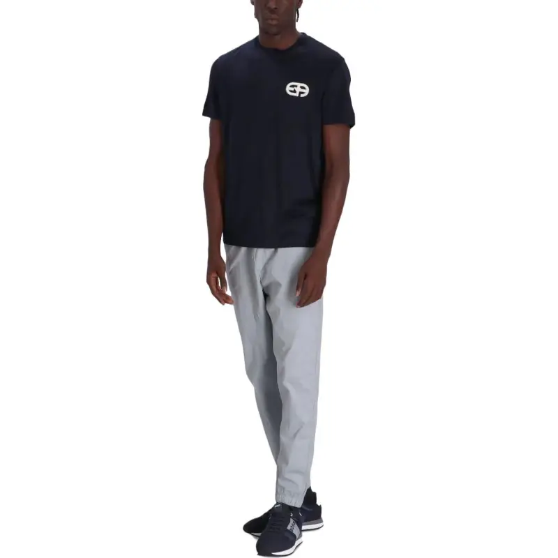 EMPORIO ARMANI Lyocell blend Jersey T shirt With Embossed Ea Logo Embroidery-2