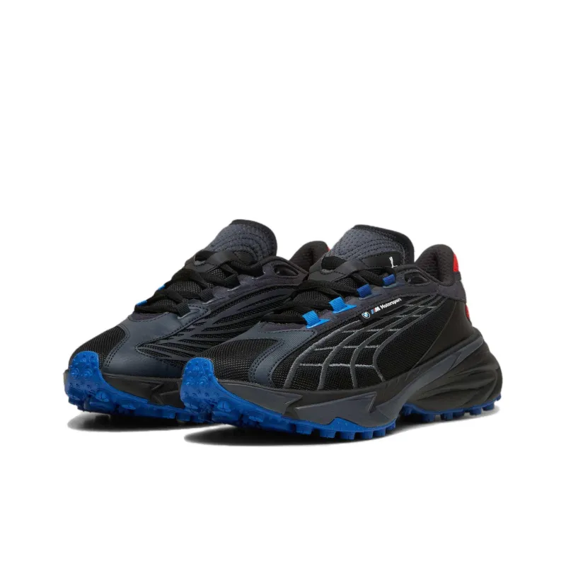 PUMA BMW M Motorsport Anti Slip Wear Resistant Low Top Running Shoes Men's Black Blue Red-2